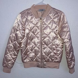 Rose Gold Bomber Jacket